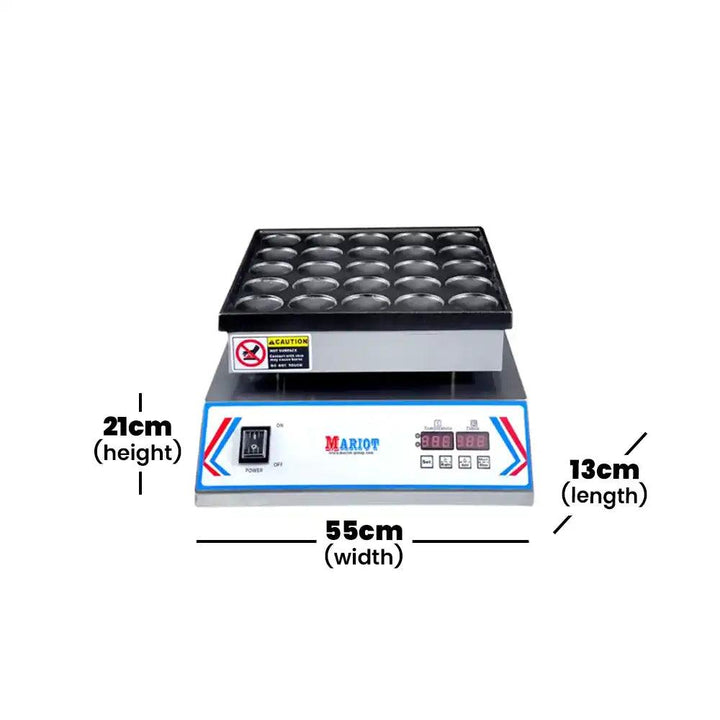 ths wf 25 mini pan cake maker with digital control 1 5 kw 43 x 36 5 x 21 cm