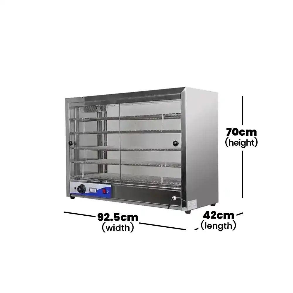 THS HW-805 Electric Food Warmer Display Front Glass Doors, Power 1.5 KW - HorecaStore