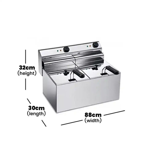 ths efe 903v electric fryer double 2 x 3 kw 88 x 30 x 32 cm