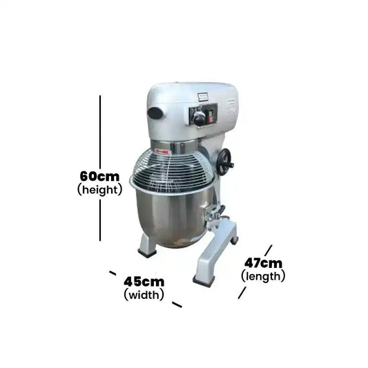 capinox b10gfa chromed steel planetary mixer with high performance worm drive and gear hard drive mixer safety guard heavy duty 10 liters capacity electric power 0 6 kw 47 x 45 x 60 cm