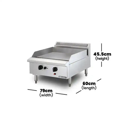 Berjaya GG2B/17 Gas Griddle 2 Burner Cooking Surface, Power 15.236 KW - HorecaStore