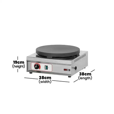 RM Gastro CRE135 Single Electric Crepe Machine, Power 2.4 kW, 38 x 38 x 19 cm   HorecaStore