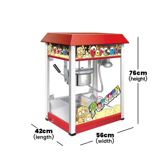 THS HP 6B Popcorn Machine With Non Stick Pot, Capacity 8 oz, Power 1.44 kW, 56 x 42 x 76 cm   HorecaStore