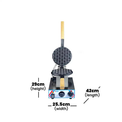 ths wf 01e single head bubble shape waffle baker 1 kw 25 5 x 42 x 29 cm