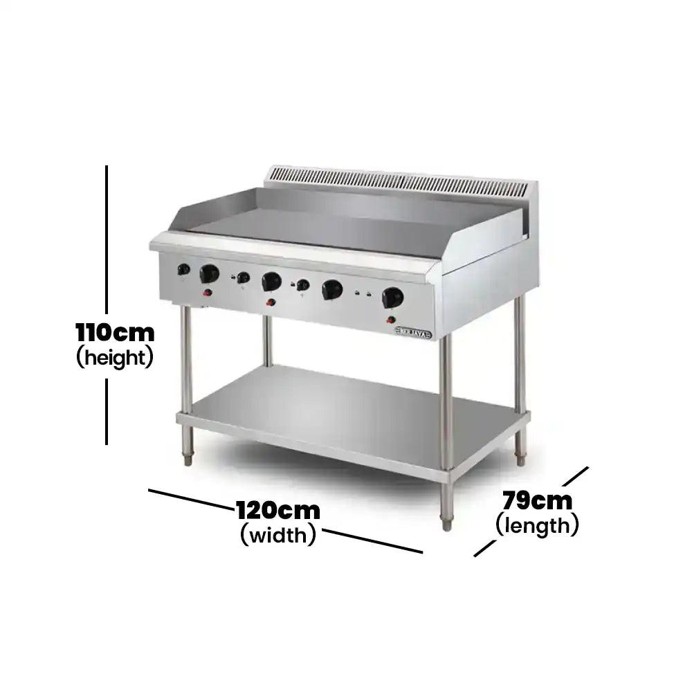 Berjaya GGB4FS-17 Gas Griddle Freestanding With 4 Burner Cooking Surface, Power 30.472 KW - HorecaStore