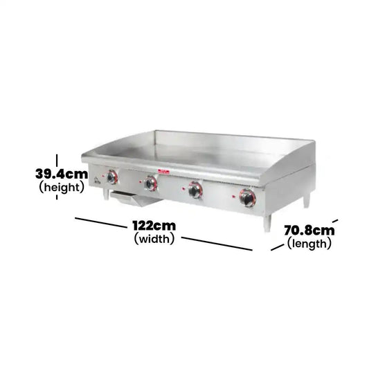 star manufacturing usa 548tgf gas countertop charbroiler modulating thermostat stainless steel 91 4 x 73 7 x 39 1 cm 3 knobs control