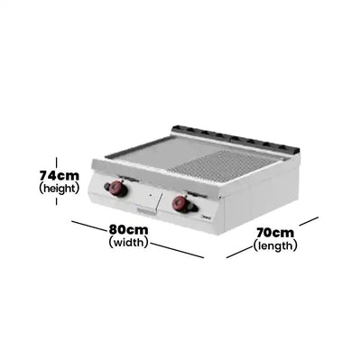 Desco FTG72TA1 Gas Grill Double Plate 14 kW   HorecaStore