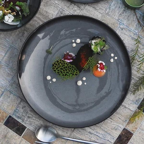 Dinewell Riva 11.5"/29CM Melamine Round Dinner Plate Grey 5/Case