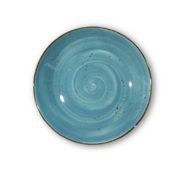 Furtino England Exotic 9"/22.8cm Blue Porcelain Coupe Plate - HorecaStore