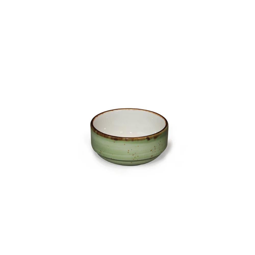 Furtino England Exotic 5"/13cm-28cl/9.5oz Green Porcelain Soup Bowl Stacking - HorecaStore