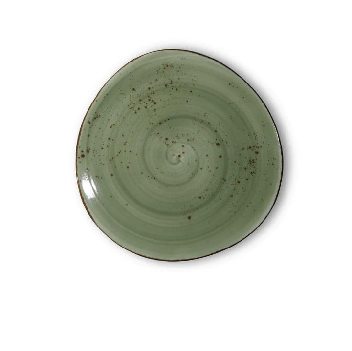 Furtino England Exotic 10.5"/26.5cm Green Porcelain Triangle Plate - HorecaStore