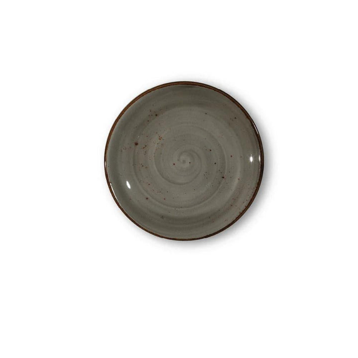 Furtino England Exotic 8"/20cm Grey Porcelain Coupe Plate - HorecaStore