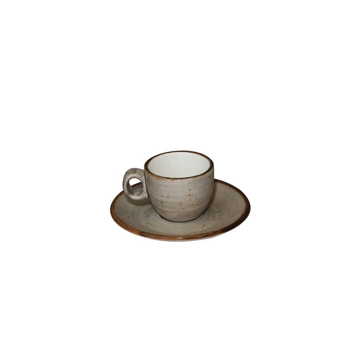 Furtino England Exotic 5"/13cm Grey Porcelain Expresso Saucer - HorecaStore