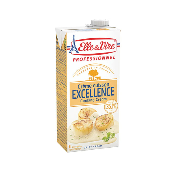 Elle & Vire UHT Cream Speciale Cooking 35.1 % Fat, 12 x 1 L