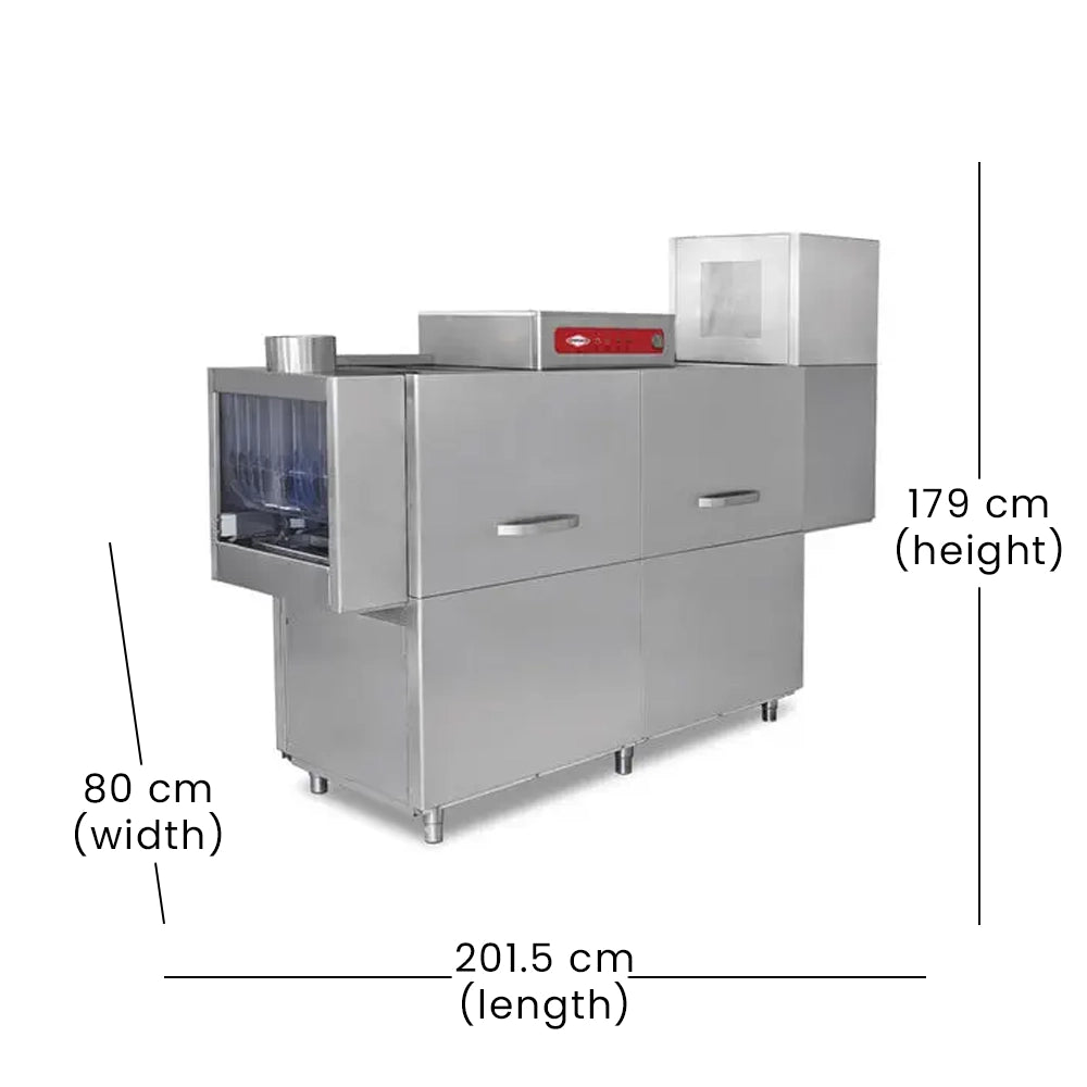 Empero Conveyor Dishwasher Drying Tunnel, 48 kW, 201.5 x 80 x 179 cm