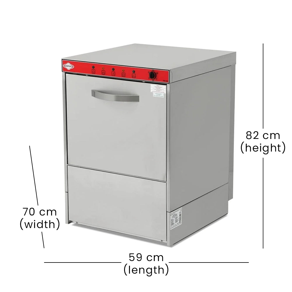 Empero Undercounter Dishwasher, 6 kW, 59 x 70 x 82 cm