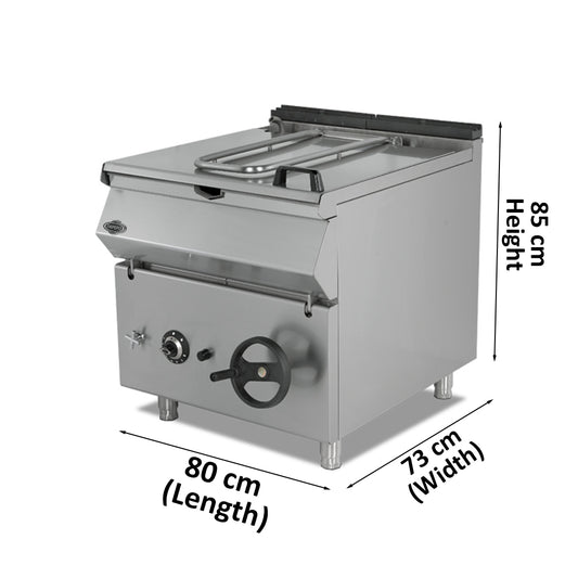 Empero Electric Tilting Pans, 9 kW, 80 x 73 x 85 cm