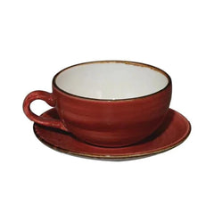 Furtino England Exotic 5"/13cm Red Porcelain Saucer