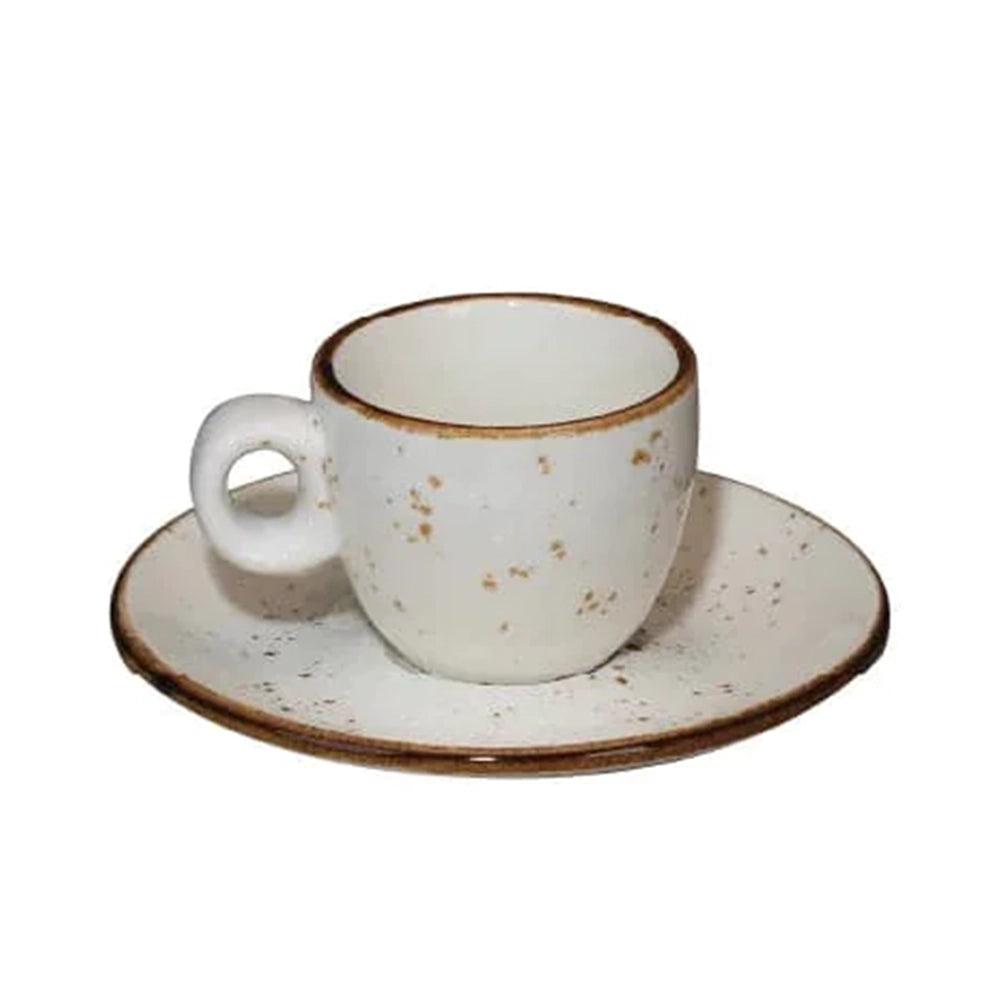 Furtino England Exotic 5"/13cm White Porcelain Expresso Saucer - HorecaStore