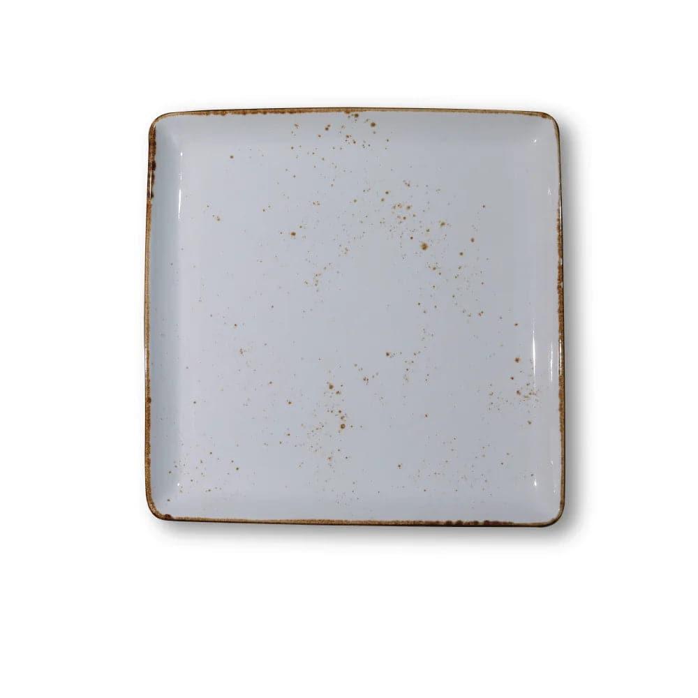 Furtino England Exotic 10.5"/26.5cm White Porcelain Square Plate - HorecaStore