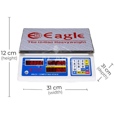 Eagle EPC-113-REAR Electronic Weighing Scale Without Pole 30 KG, 31 x 36 x 12 cm - HorecaStore