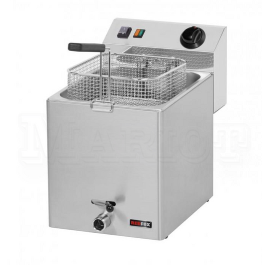 RM Gastro Electric Fryer with Oil Draining Tap, 8 L, 3 kW, 27 x 42 x 30 cm