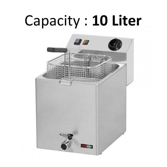 RM Gastro Electric Deep Fryer Single Basket, 10 L, 8.1 kW, 36 x 42 x 37 cm