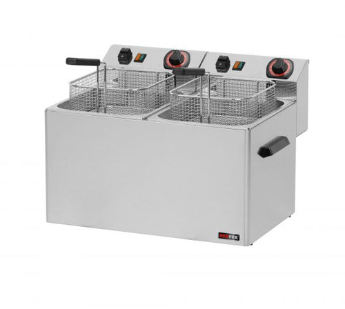 RM Gastro Electric Fryer Double Basket, 10 L, 6 kW, 40 x 45 x 33 cm