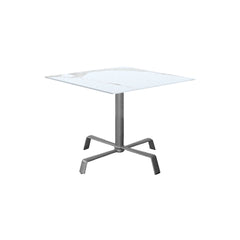 Gymkhana Elica Outdoor Cafe Table Aluminium Frame, Grey/Statuario Polished, 80x80x73.2 cm