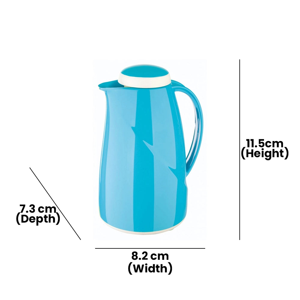 HELIOS HL294-1103 FLASK, 1 ltr. - WHITE / AQUA COLOR