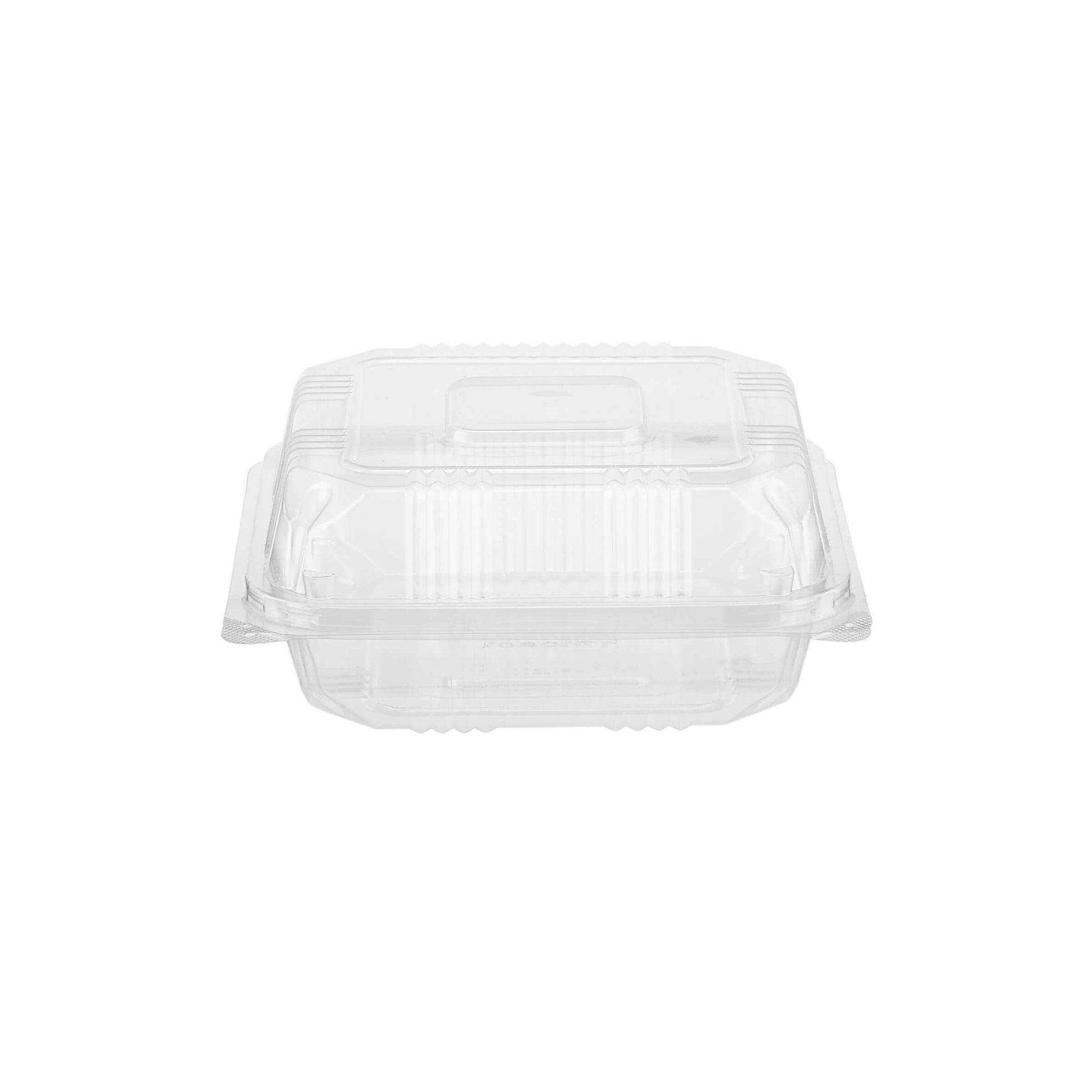 hotpack clear square pet container medium 20 4 x 20 x 7 9 cm 500 pcs