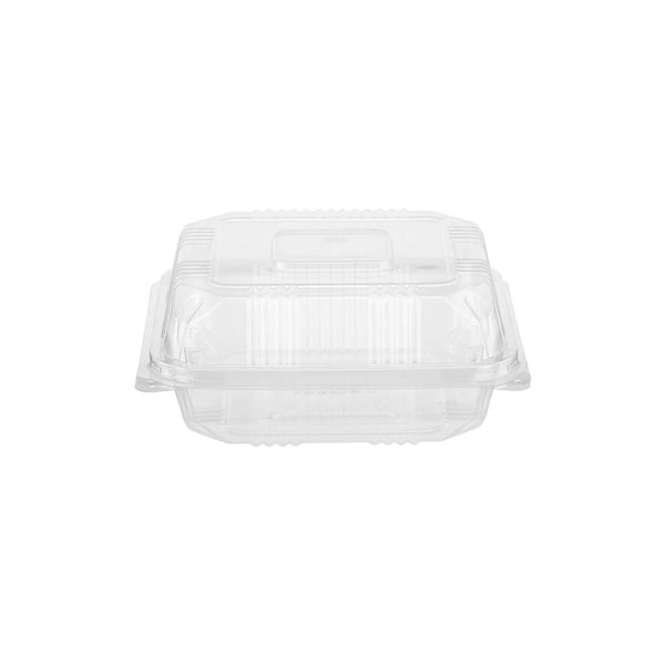 hotpack clear square pet container medium 20 4 x 20 x 7 9 cm 500 pcs