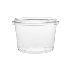 Hotpack Round PET Deli Container Without Lid, 237 ml, 500 PCs