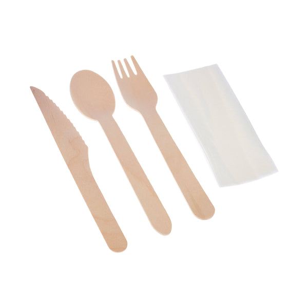 hotpack wooden cutlery set 250 pcs