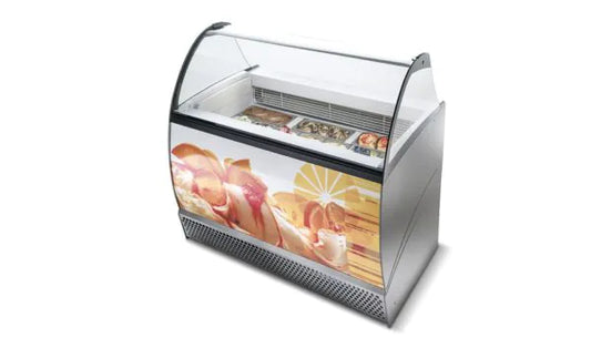 THS Ice cream display chiller Flat Glass, 5 Liters, 132x91x138 cm