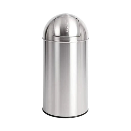 THS JF960011S Stainless Steel Coated Push Bin 25 L