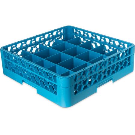 Jiwins Plastic 20 Compartment Standard Glass Rack Blue 19.7 x 19.7 x 1.8"