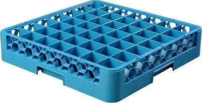 Jiwins Plastic 49 Compartment Standard Glass Rack Blue 19.7 x 19.7 x 4"