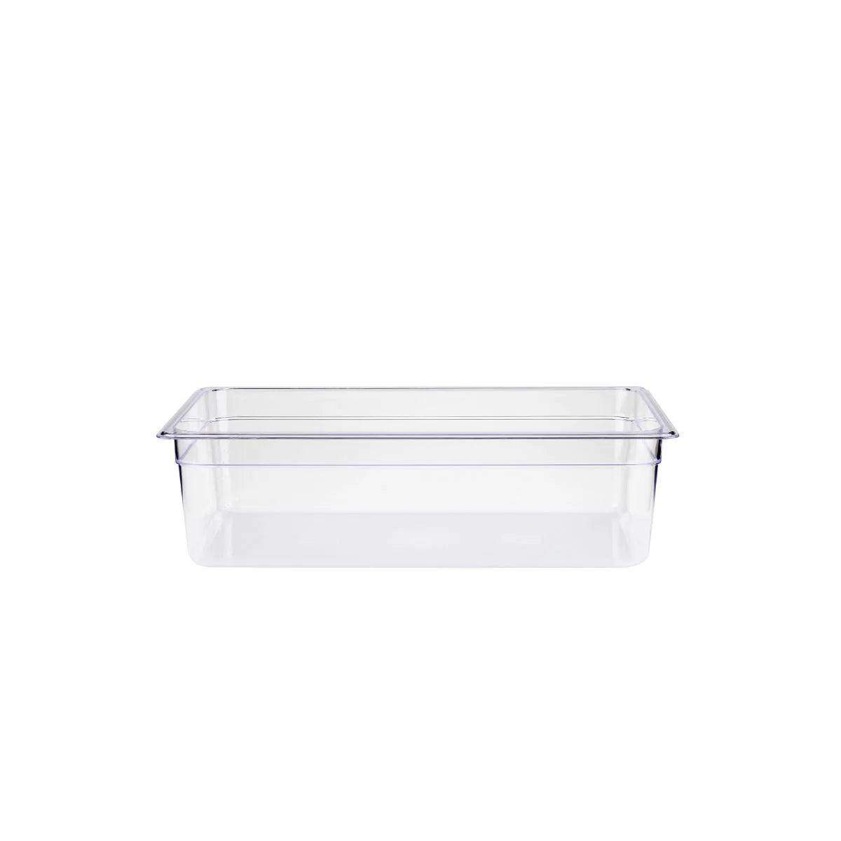 Jiwins Polycarbonate GN Food Pan 1/1 15cm Deep, Transparent    6/Case