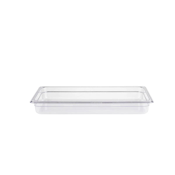 Jiwins Polycarbonate GN Food Pan 1/1 6.5cm Deep, Transparent    6/Case