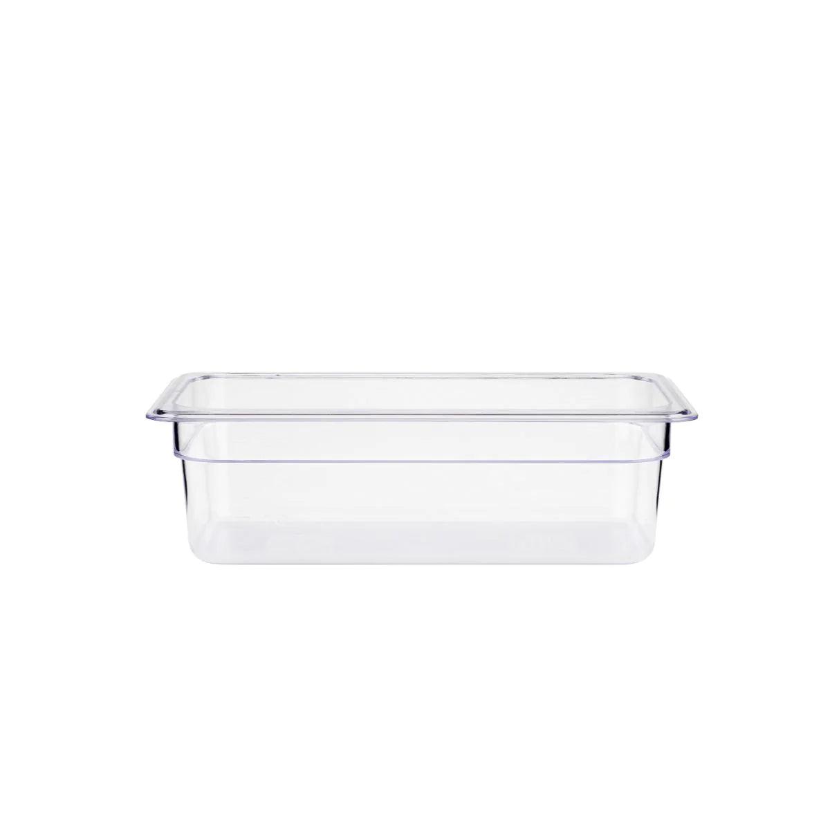 Jiwins Polycarbonate GN Food Pan 1/2 10cm Deep, Transparent    6/Case