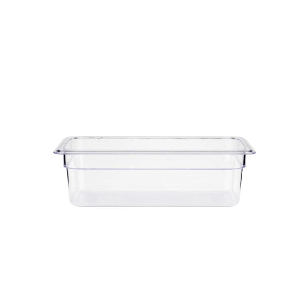 Jiwins Polycarbonate GN Food Pan 1/2 10cm Deep, Transparent    6/Case