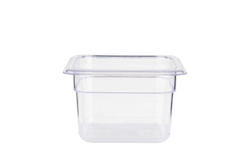 Jiwins Polycarbonate GN Food Pan 1/4 15cm Deep, Transparent    6/Case