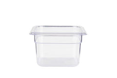 Polycarbonate GN Food Pan 1/4 15cm Deep, Transparent