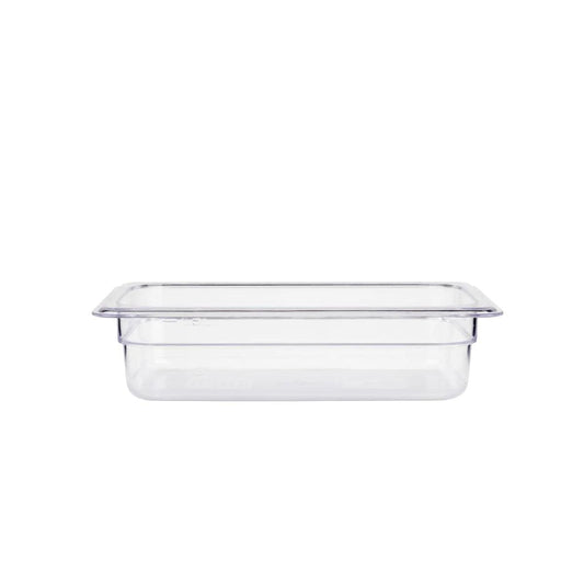 Jiwins Polycarbonate GN Food Pan 1/4 6.5cm Deep, Transparent    6/Case