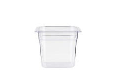 Polycarbonate GN Food Pan 1/6 15.5cm Deep, Transparent