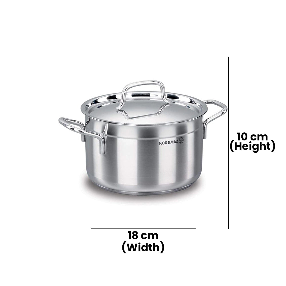 KORKMAZ KA1017 ALFA CASSEROLE, 18 cm x 10 cm / 2.5 ltr. CAPACITY