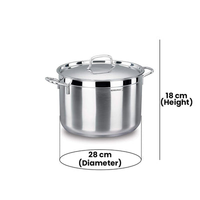 KORKMAZ KA1026 ALFA EXTRA DEEP CASSEROLE 26 cm x 16 cm /  8.5 ltr. CAPACITY