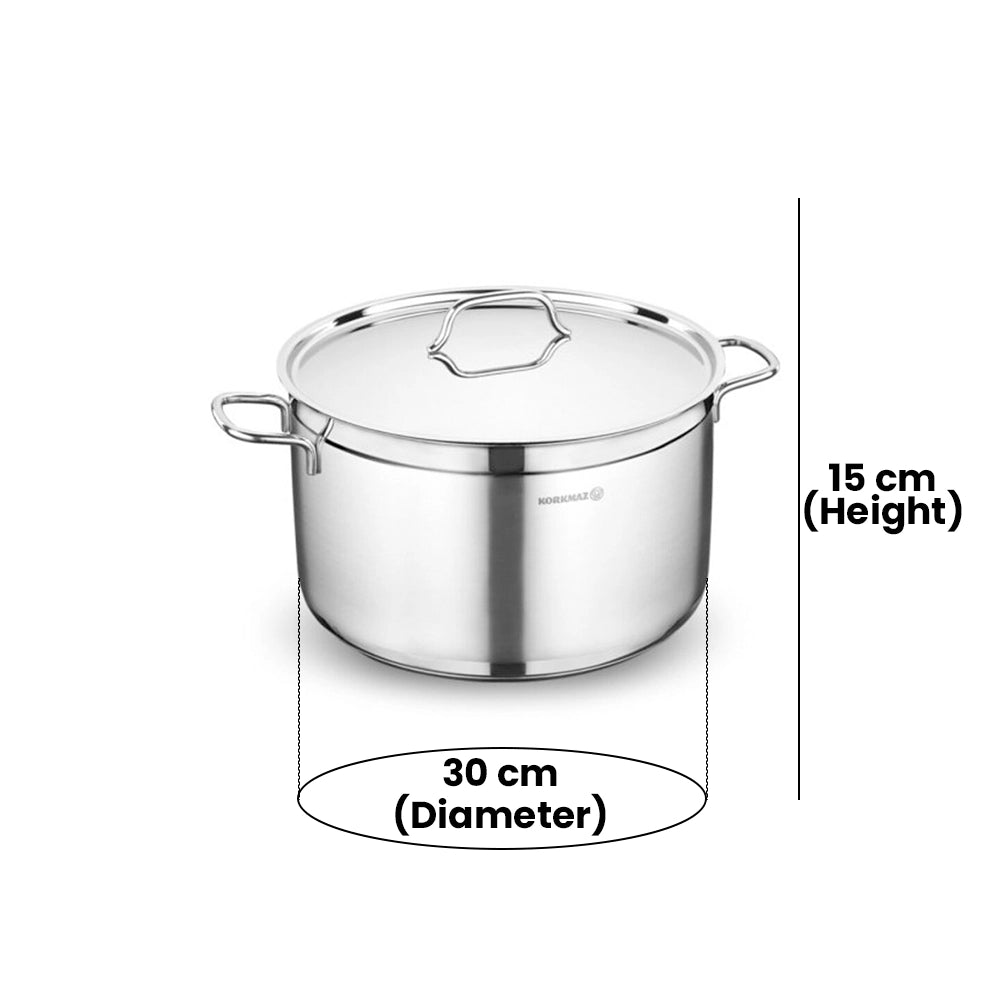 KORKMAZ KA1031 ALFA CASSEROLE, 30 cm x 15 cm / 11 ltr. CAPACITY