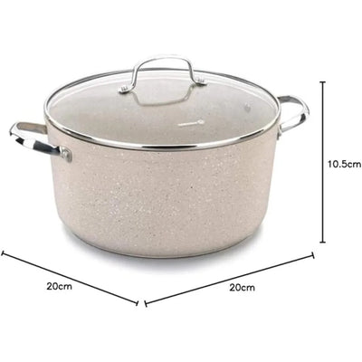 KORKMAZ KA1260 GRANITA ALUMINUM CASSEROLE 20 cm x 10.5 cm / 3 ltr. CAPACITY